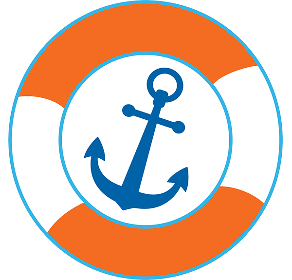 Illustration of a cute anchor logo